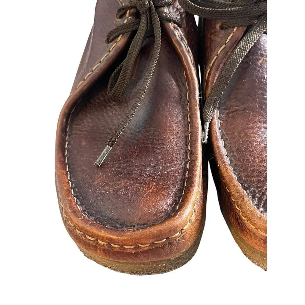Clarks Originals Wallabee Boots Men’s 9 Premium Leather Chukka #35432 Crepe Sole